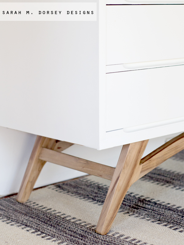 Adding Legs To A Mid Century Modern Dresser How To Dorsey Designs