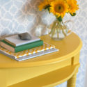 Master Bedroom Trellis Stencil Wall Complete