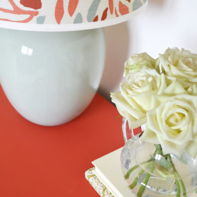 Covering a Lampshade with Fabric Tutorial
