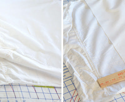 How to Make Standard Shams out of King Pillowcases + How Not to Add Trim
