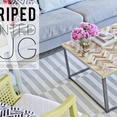 DIY Striped Painted Rug in about 2.5 Hours!