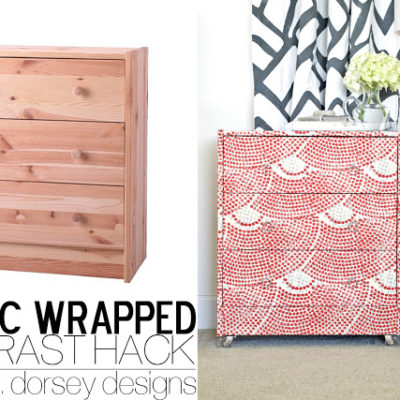 Ikea Rast Dresser Hack | Fabric Wrapped with Custom Ring Pulls and Acrylic Casters