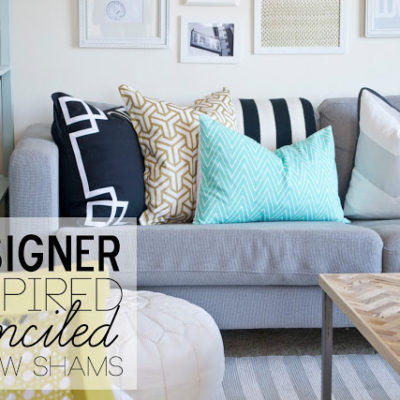 Designer Inspired Stenciled Pillow Shams | Contributing Post @ Infarrantly Creative