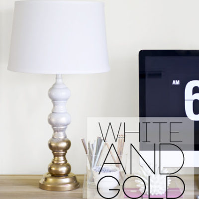 White and Gold Ombre Lamp at Infarrantly Creative