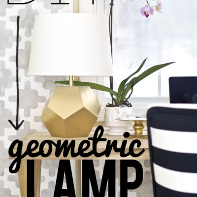 DIY Gold Geometric Lamp | Tutorial