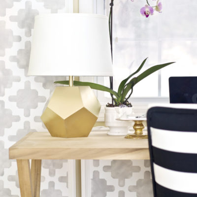 DIY Gold Geometric Lamp