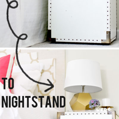 End Table to Nightstand | Pottery Barn Ludlow Trunk Knockoff.