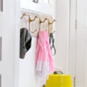 Upcycled Chevron Wood + Duck Hook Coat Rack