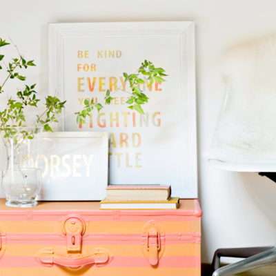 DIY Striped Painted Trunk | Tutorial