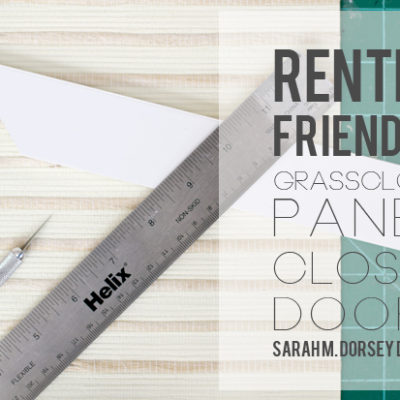 Renter Friendly Grasscloth Closet Doors | Tutorial