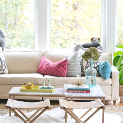 DIY Leather Stools