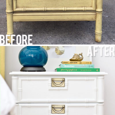 Faux Bamboo Nightstand | Before + After