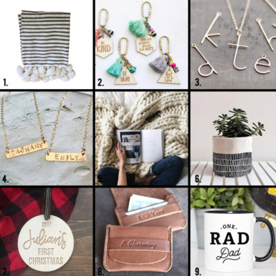 Holiday Gift Guide | Handmade and Personalized 2017